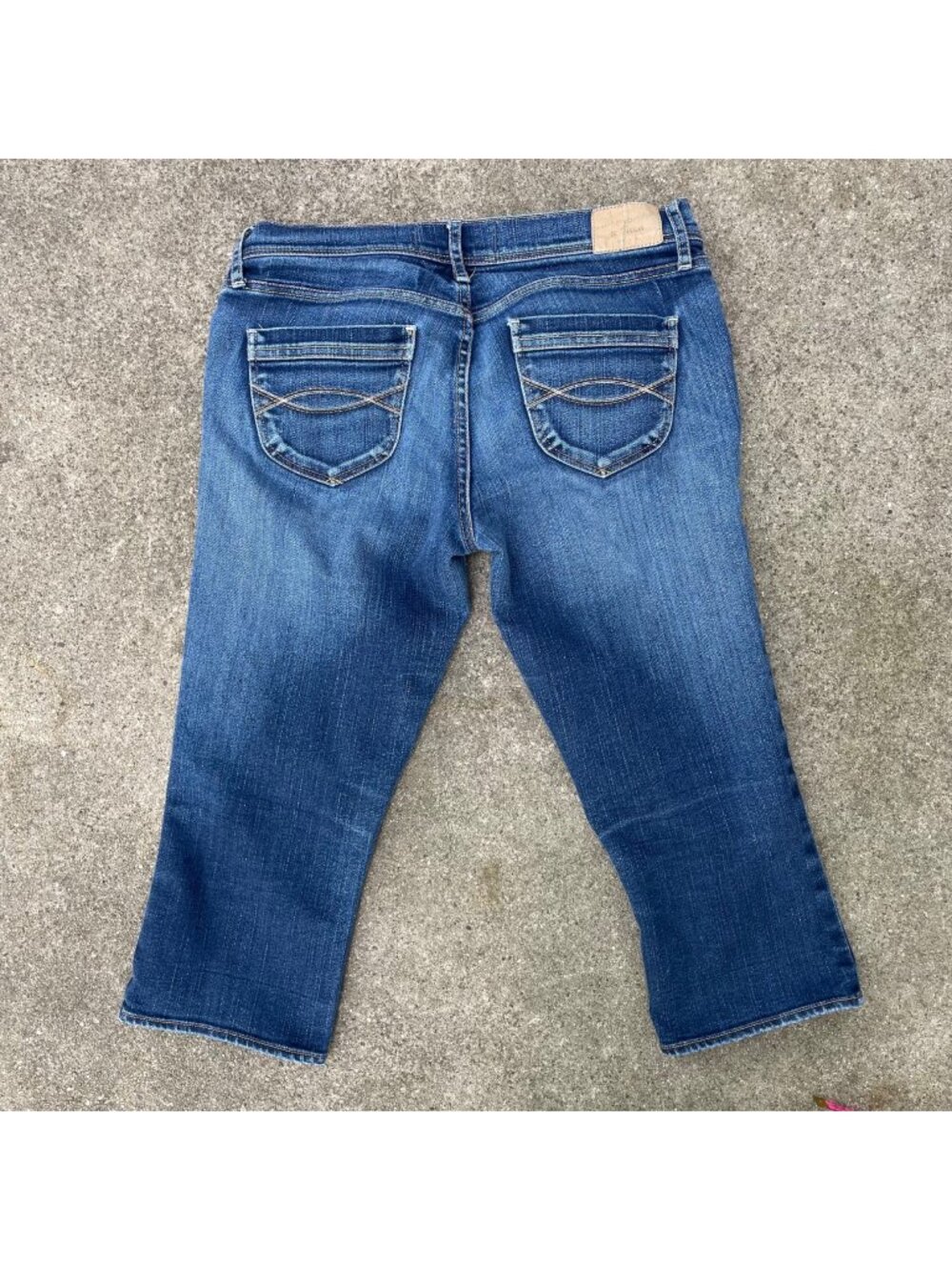 Vintage Y2K Abercrombie & Fitch Low Rise Cropped Pants Capri Jeans 4 2005